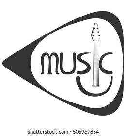 Vector music logo.Symbol isolated on white background