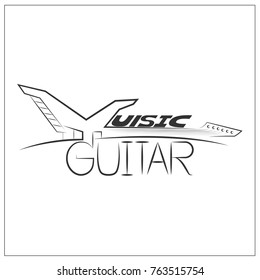 Vector music logo.Symbol isolated on white background