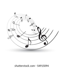 vector music note background illustration