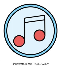 Vektormusik - ausgefülltes Rahmensymboldesign
