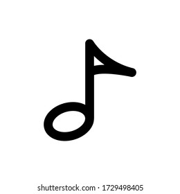 Nota sobre la música del vector - Icono del vector - alta calidad