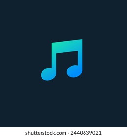 Vector Music note. sound symbol. Stock vector illustration isolated