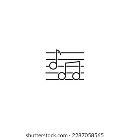 Vector Music notes icon logo illustration