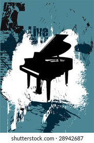 vector music on a grunge background