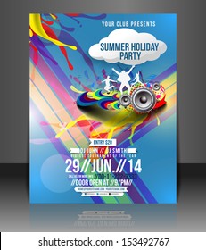 Vector Music party brochure, flyer, magazine cover & poster template