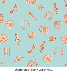 Vector Music Pattern Background