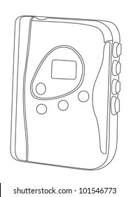 Vector music player - Vector Contour Outline