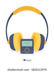 Vector Music Player. Flat style illustration