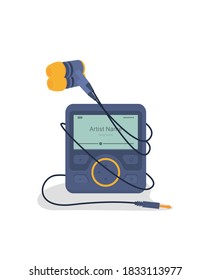 Vector Music Player. Flat style illustration