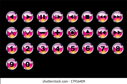 VECTOR Music Player recorder buttons with numbers