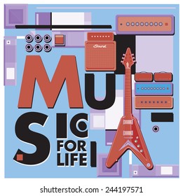 vector music poster for background and design
