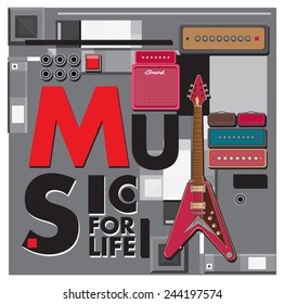 vector music poster for background and design