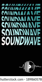 Vector music poster in retro style with old vinyl record
