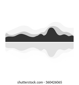 Vector music sound wave. Audio digital equalizer technology, console panel, pulse musical.