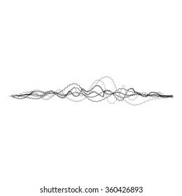 Vector music sound wave. Audio digital equalizer technology, console panel, pulse musical.