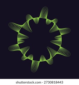 Ondas sonoras de música de Vector. Tecnología de ecualizador digital de audio, panel de consola, pulso musical. Fondo oscuro