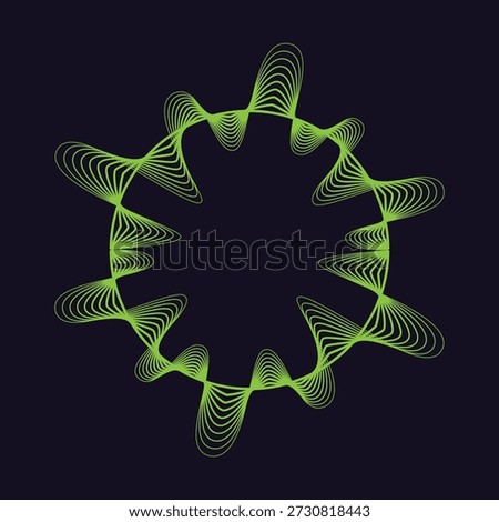 Vector music sound waves. Audio digital equalizer technology, console panel, musical pulse. Dark background