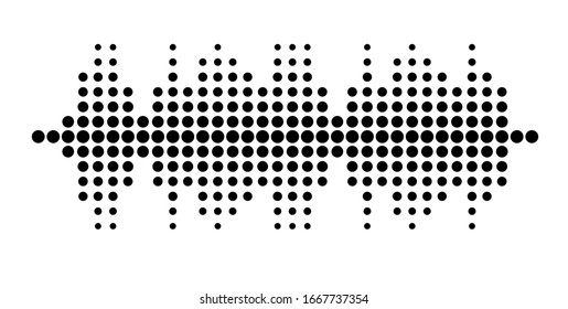 Vector music sound waves set. Audio digital equalizer technology, console panel, pulse musical.