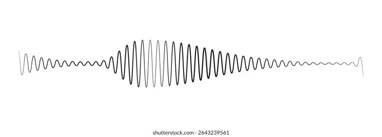 Ondas sonoras de música de Vector. Tecnología de ecualizador digital de audio, panel de consola, pulso musical. EPS10