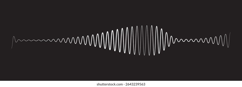 Ondas sonoras de música de Vector. Tecnología de ecualizador digital de audio, panel de consola, pulso musical.