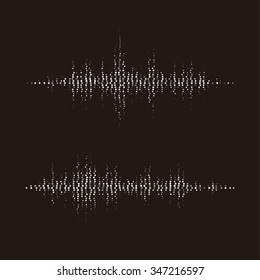 Vector music sound waves set for party, DJ, pub, clubs, discos. Audio sound equalizer technology. Vector illustration