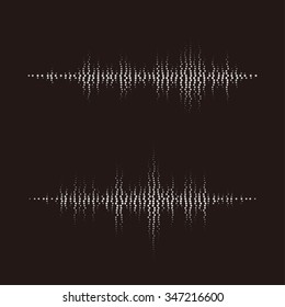 Vector music sound waves set for party, DJ, pub, clubs, discos. Audio sound equalizer technology. Vector illustration