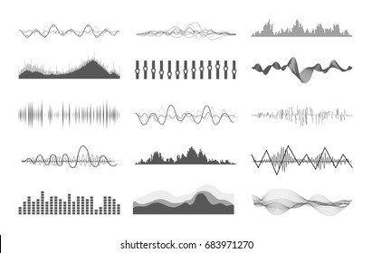 Olas sonido música vectorial