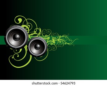vector music speaker design illustration