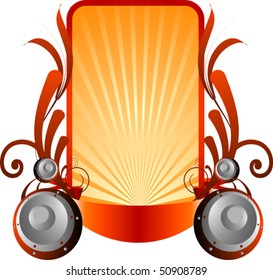 Vector music sticker