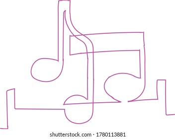 Un vector de símbolo musical