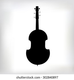 vector music violin illustration icon art logo