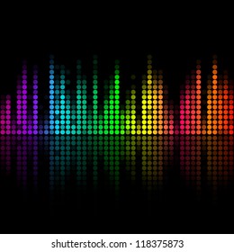 Vector music volume abstract background