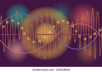 Vector music volume abstract background