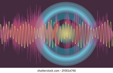 Vector music volume abstract background