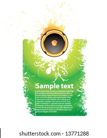 Banner musical vectorial para la adaptación del texto