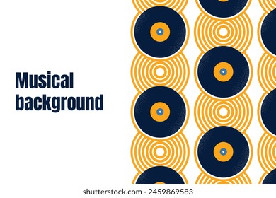 Vector musical de fondo colorido. Placas musicales