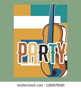 Vector musical flyer Jazz festival. Music poster background festival brochure flyer template. - Vector