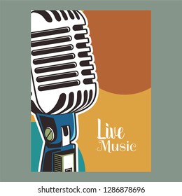 Vector musical flyer Jazz festival. Music poster background festival brochure flyer template. - Vector