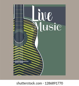 Vector musical flyer Jazz festival. Music poster background festival brochure flyer template. - Vector