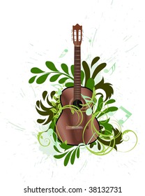 Vector musical grunge background for design use