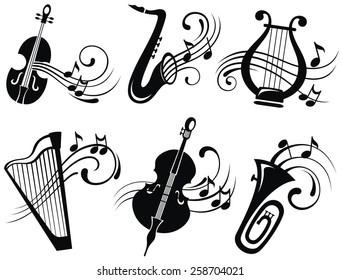 Vector musical icons