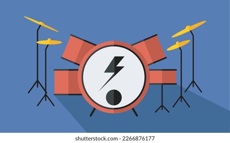a vector musical instrument drum