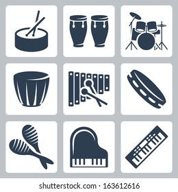 Vector musical instruments: drums and keyboards