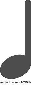 Vector musical note flat pictogram. Vector pictogram style is a flat symbol musical note on a white background.