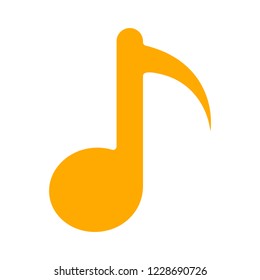 vector musical note symbol - melody sign abstract - music icon