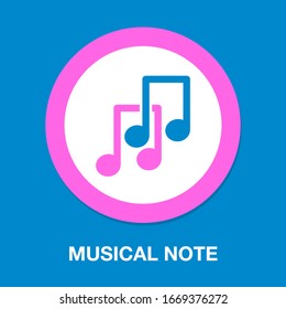 vector musical note symbol - melody sign abstract - music icon