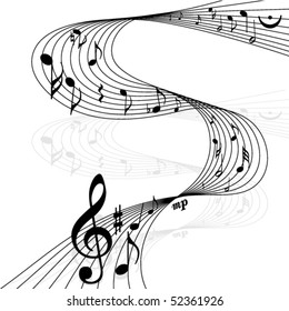 Vector musical notes