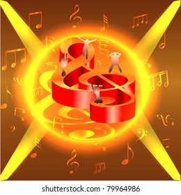 Vector musical notes