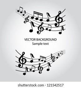 vector musical notes vector background