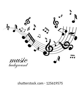 vector musical notes vector background